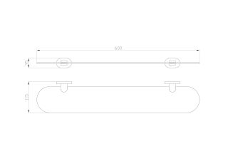 Стеклянная полка для ванной Wonzon & Woghand First WW-8427 хром